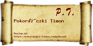 Pokoráczki Timon névjegykártya